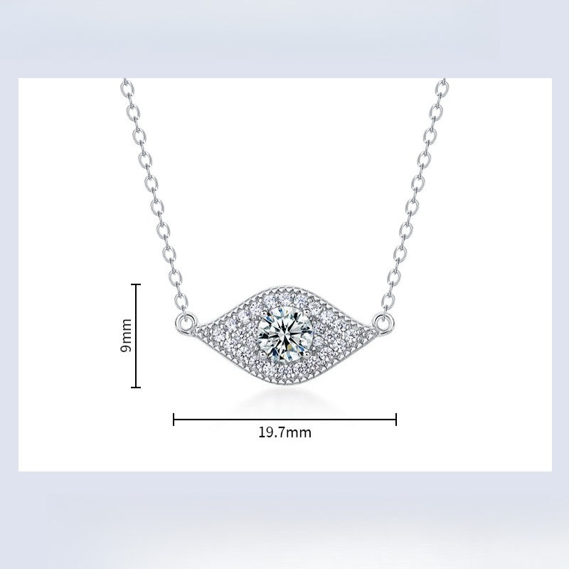 Round Lab-Grown Diamond Halo Pendant Necklace - S925 Sterling Silver
