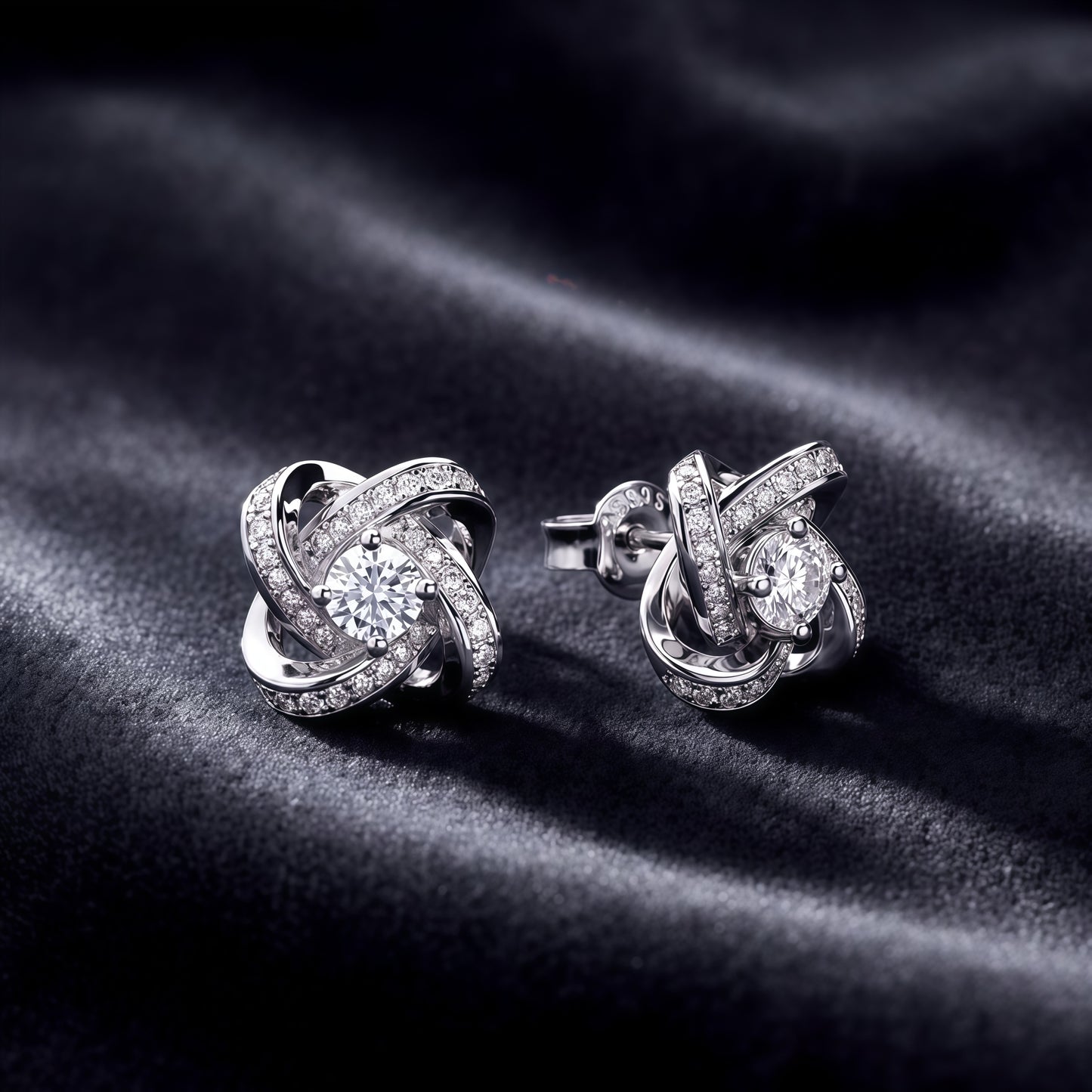 0.8ct Lab Grown Diamond Stud Earrings D Color VVS1 S925 Silver | Dapaza
