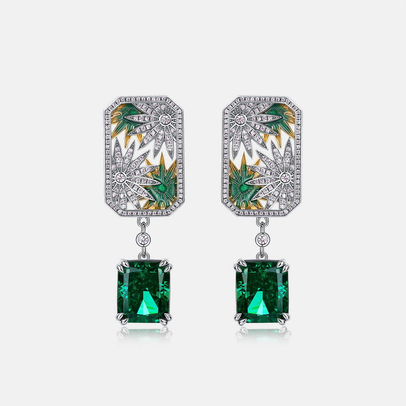 Modern Deco: Geometric Hollow Statement Stud Earrings | 925 Silver | Dapaza