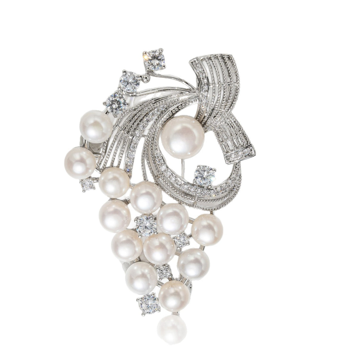 Natural Freshwater Pearl Grape Brooch