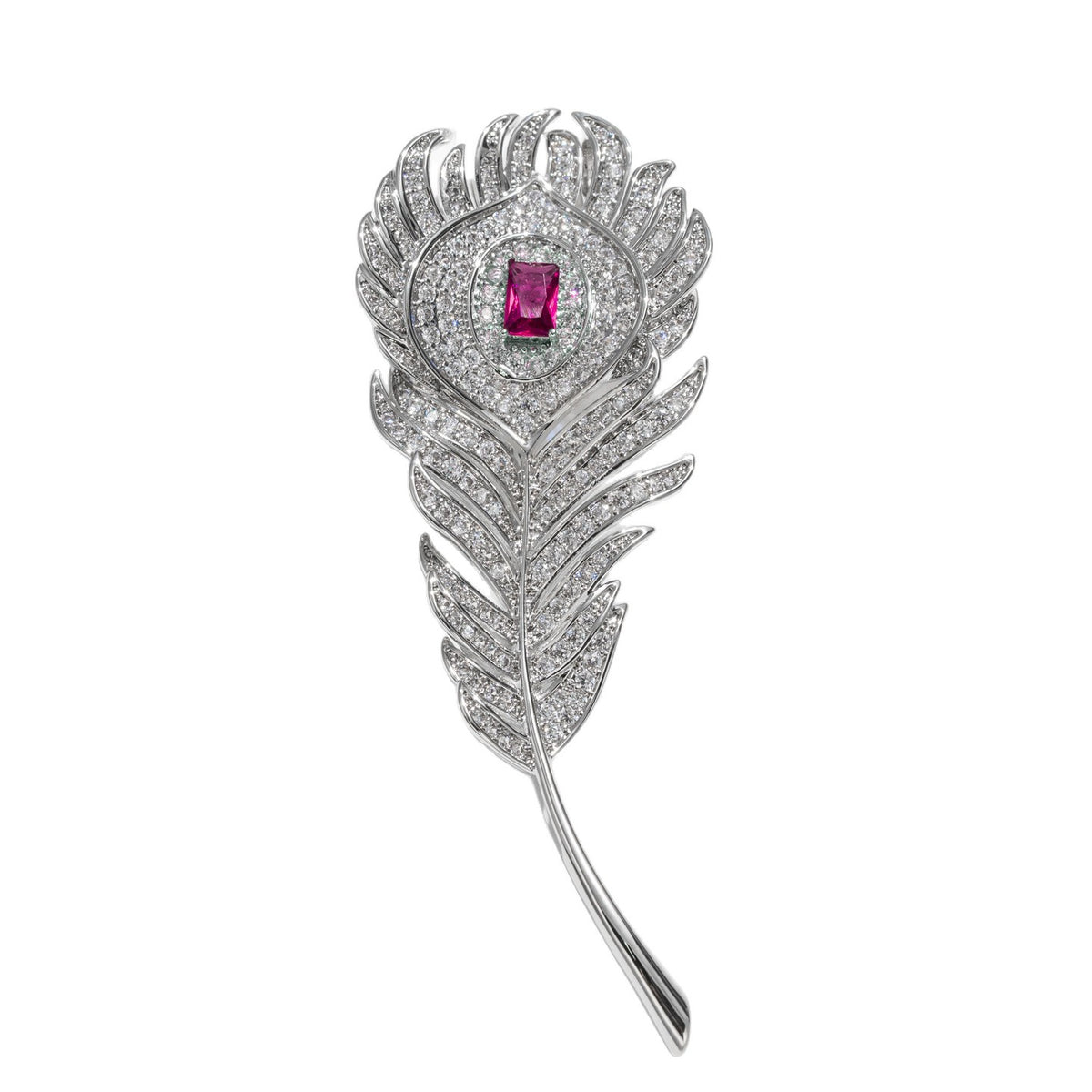 Feather Brooch, Diamond-encrusted Hepburn Fashion Personalized Clothing Accessories