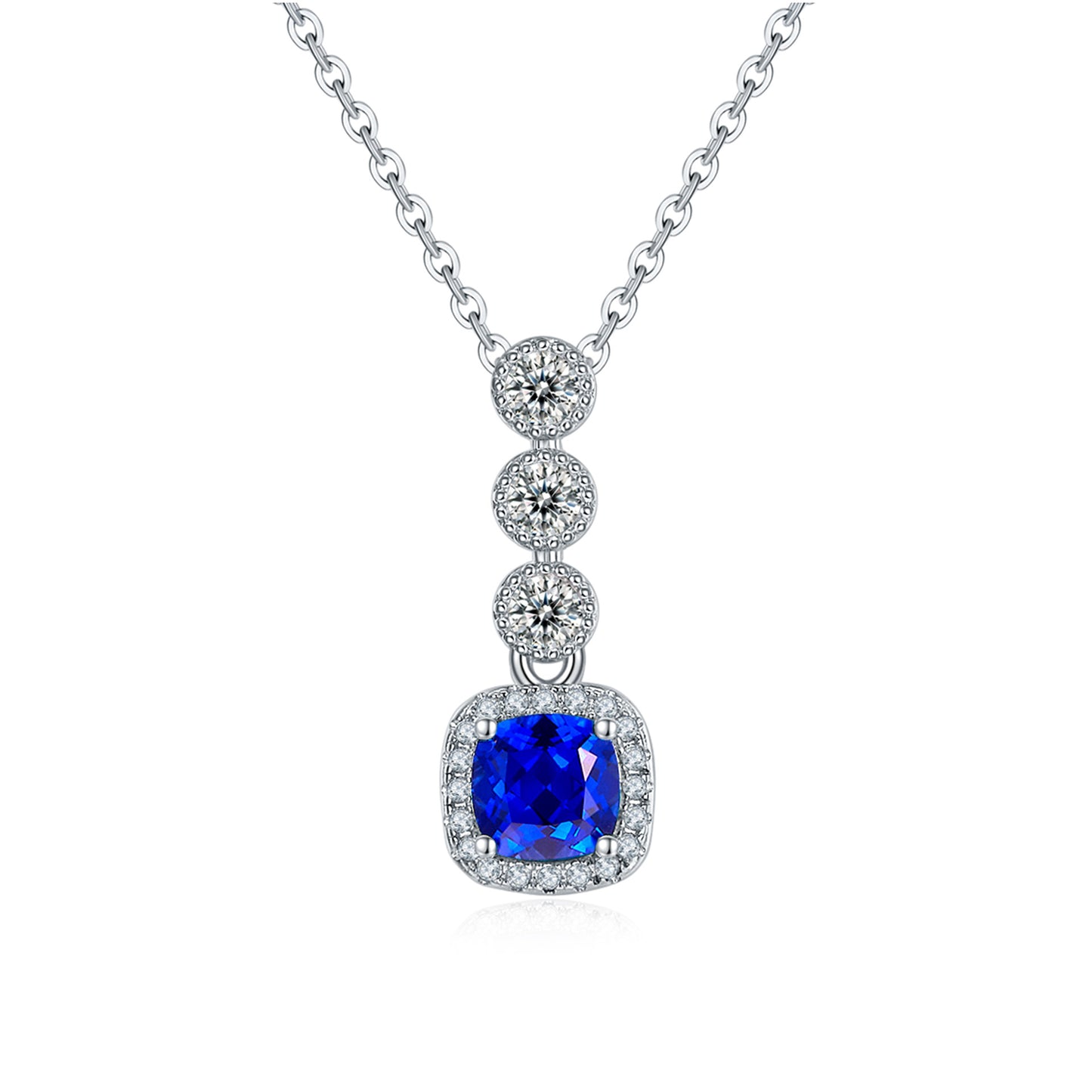Old World Romance: Vintage Lab-Grown Gemstone Pendant Necklace | 925 Silver | Dapaza