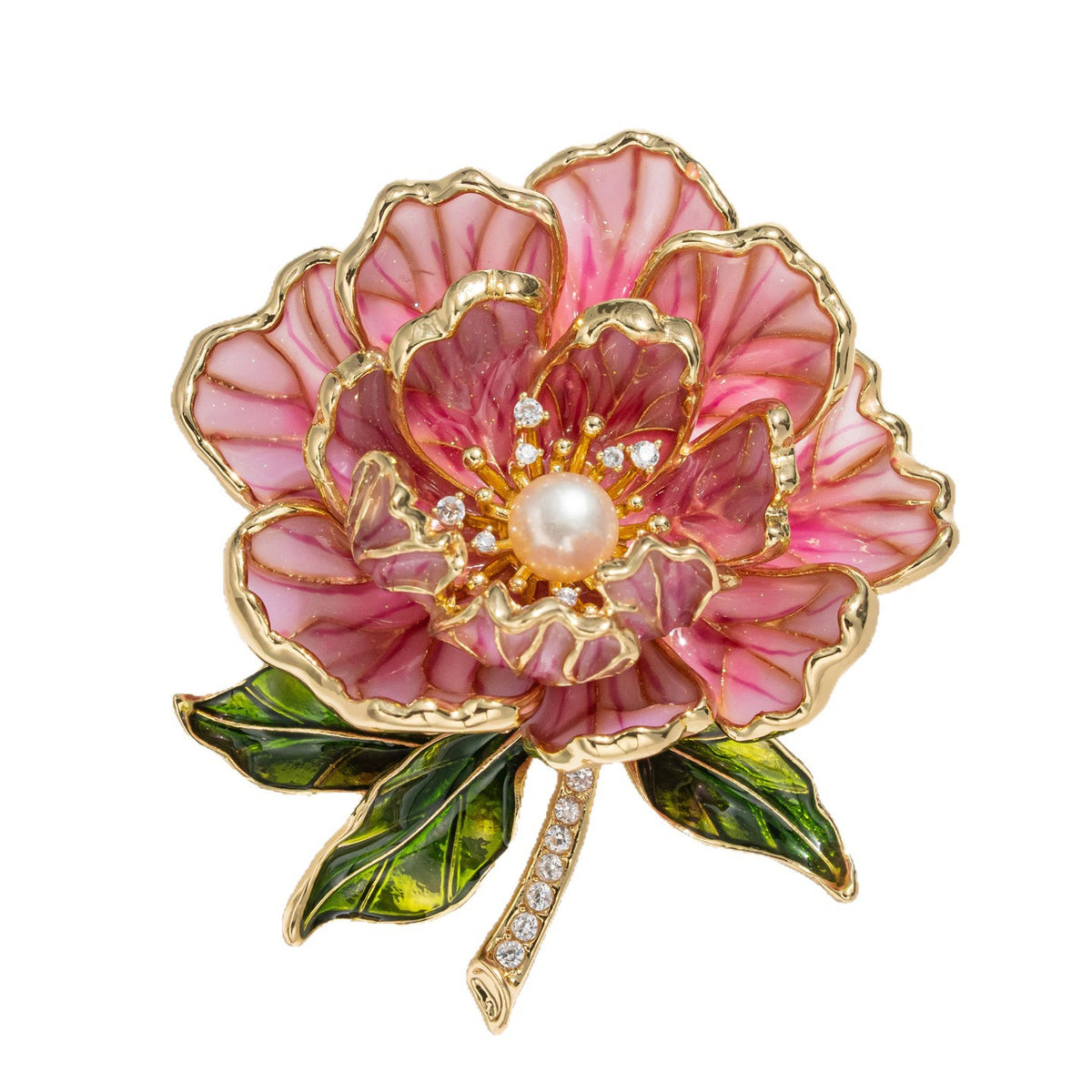 Peony Literary and Retro Court Style Clothing Brooch Accessories