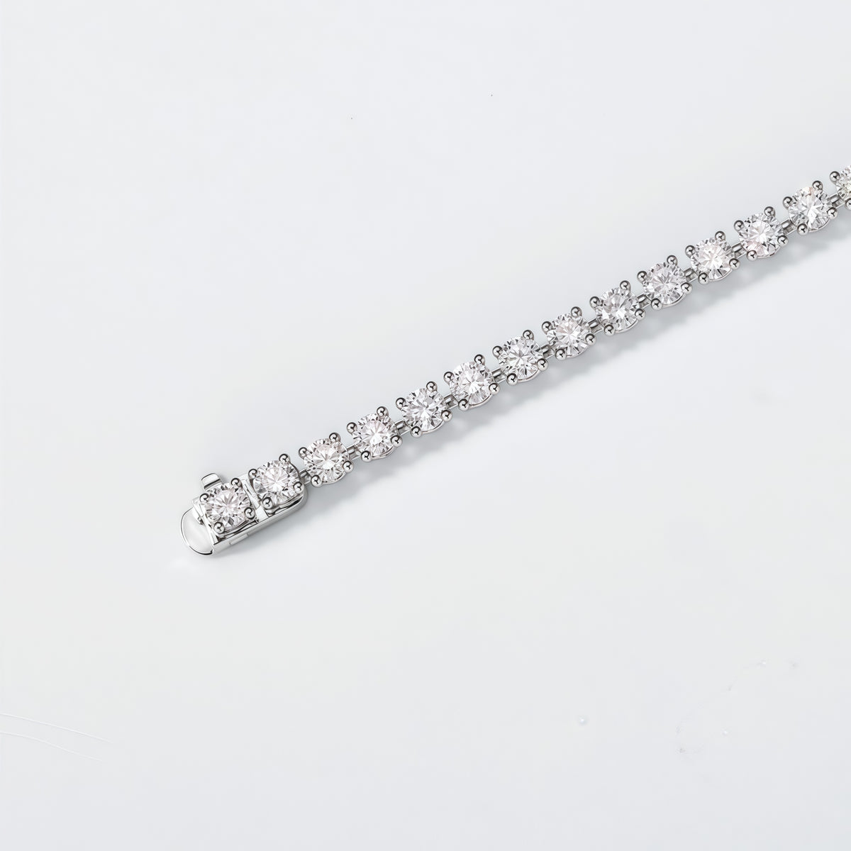 Single Row Round Lab Diamond Tennis Bracelet - 9.35ct - PT950 - Dapaza