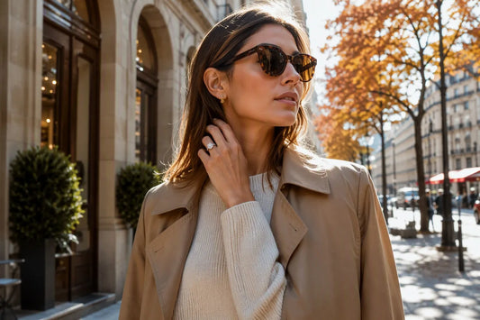 A large brilliant lab-grown diamond ring in a luxury lifestyle setting