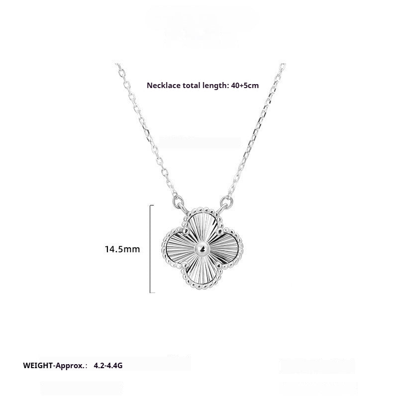 Christmas Gift 925 Sterling Silver Clover Necklace