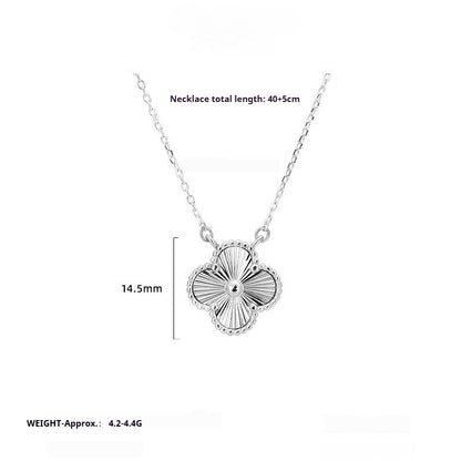 Christmas Gift 925 Sterling Silver Clover Necklace