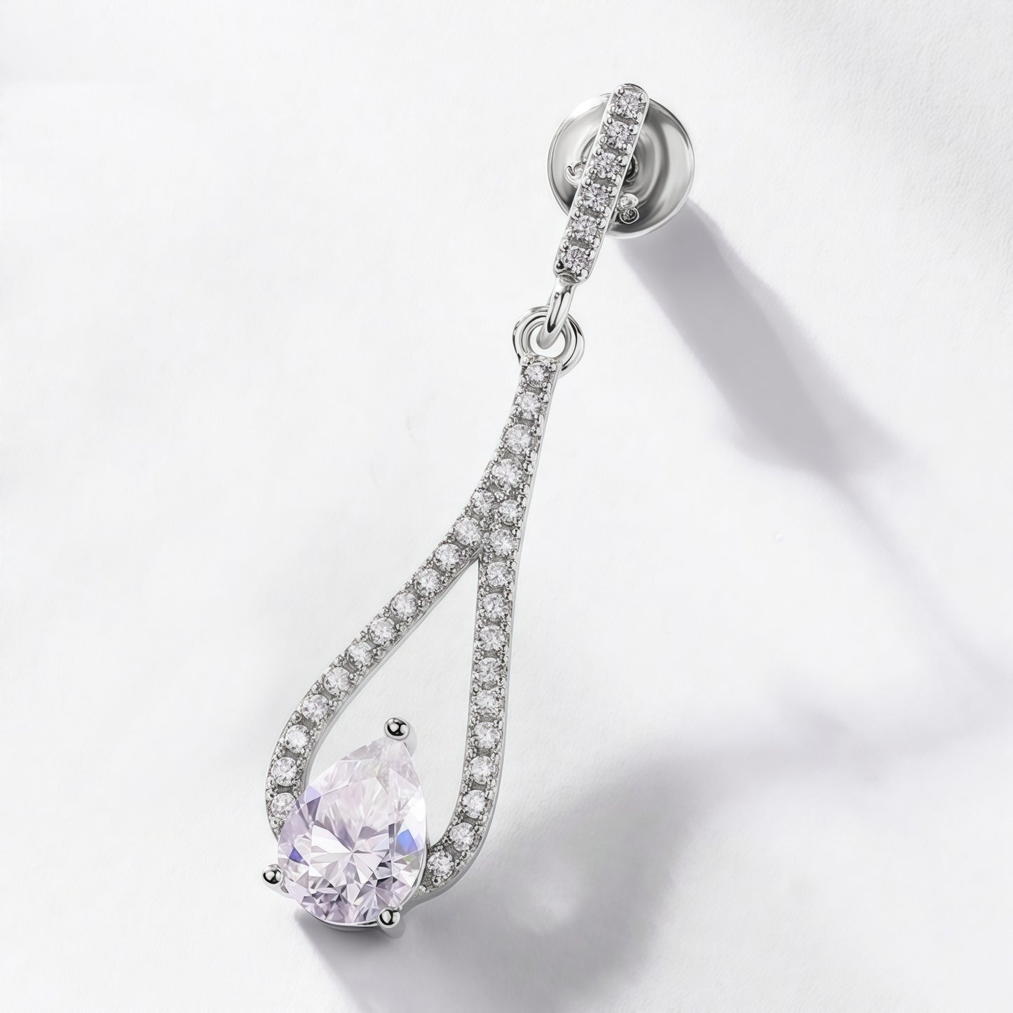 1.41CT Pear Cut Moissanite Drop Earrings - S925 Sterling Silver Long Dangle Earrings