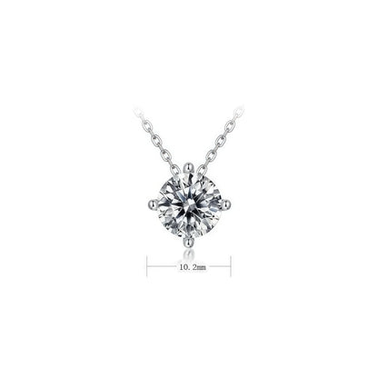 1.73CT Round Brilliant Cut Moissanite Solitaire Pendant Necklace - S925 Sterling Silver