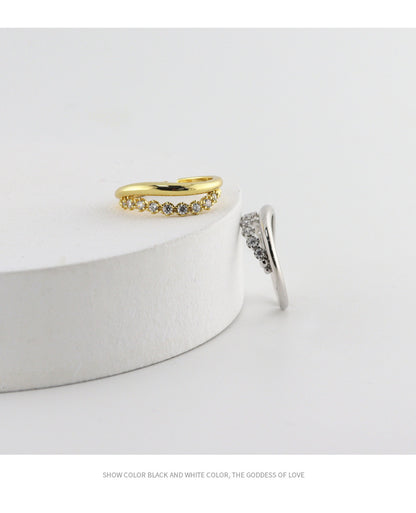 Dapaza S925 Sterling Silver Gold Plated Silver Ring