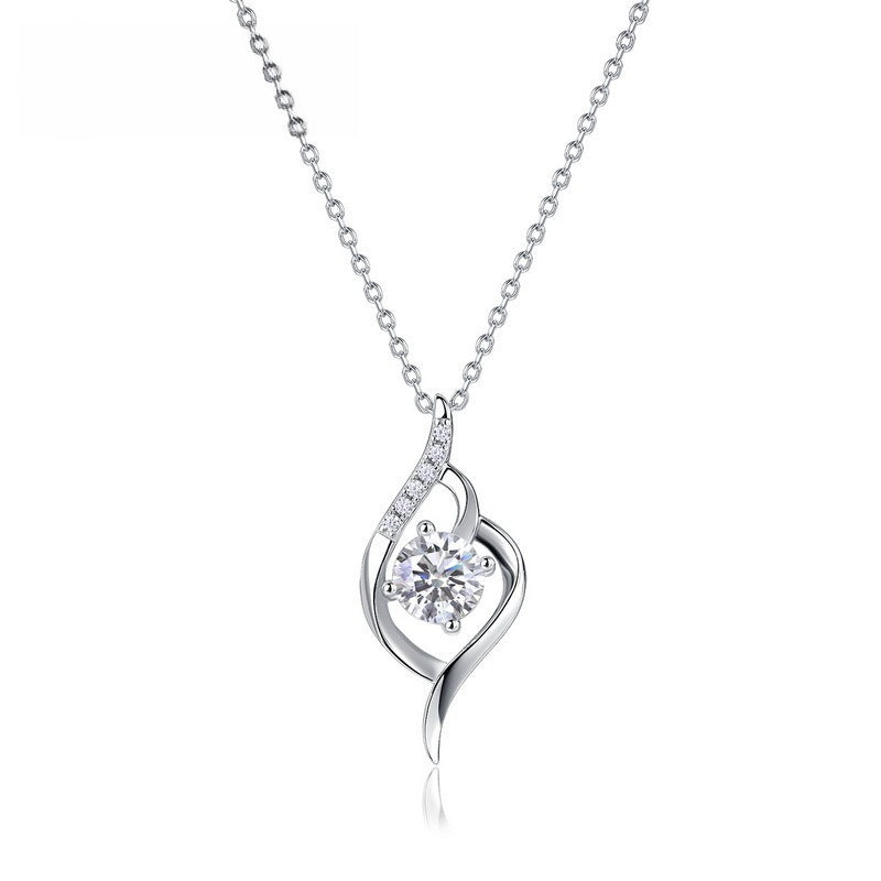 1CT Heart-Inspired Lab Grown Diamond Necklace in S925 Sterling Silver | Minimalist Luxury Pendant