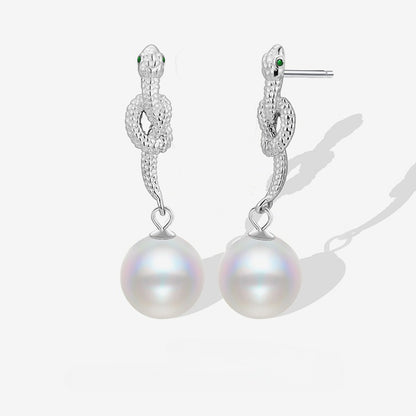 Spirit Snake Earrings Women's S925 Sterling Silver Niche Design Zodiac Has Snake Natal Year Earrings