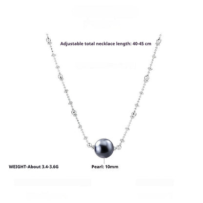S925 Sterling Silver Fairy Necklace Female Niche Design Bead Collarbone Chain