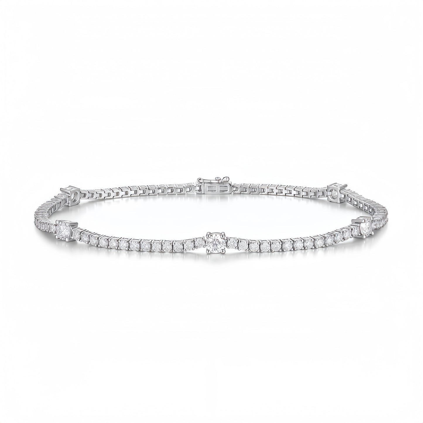 2.7CT Lab-Grown Diamond Tennis Bracelet in PT950 Platinum | Elegant Women's Luxury Bracelet