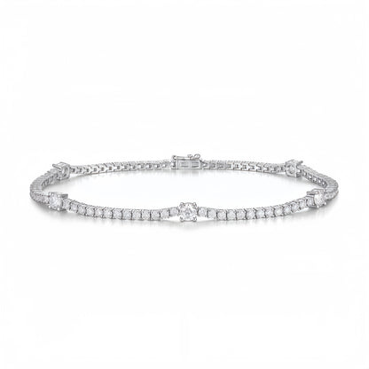 2.7CT Lab-Grown Diamond Tennis Bracelet in PT950 Platinum | Elegant Women's Luxury Bracelet