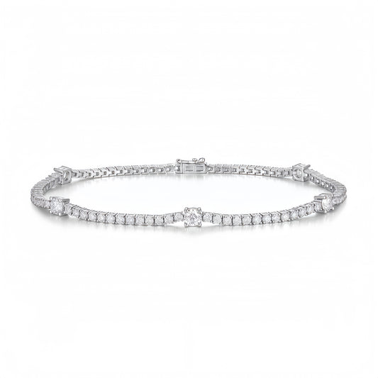 2.7CT Lab-Grown Diamond Tennis Bracelet in PT950 Platinum | Elegant Women's Luxury Bracelet
