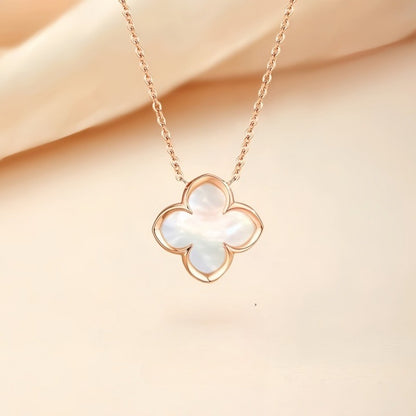 Dapaza s925 Sterling Silver Lucky Clover Necklace