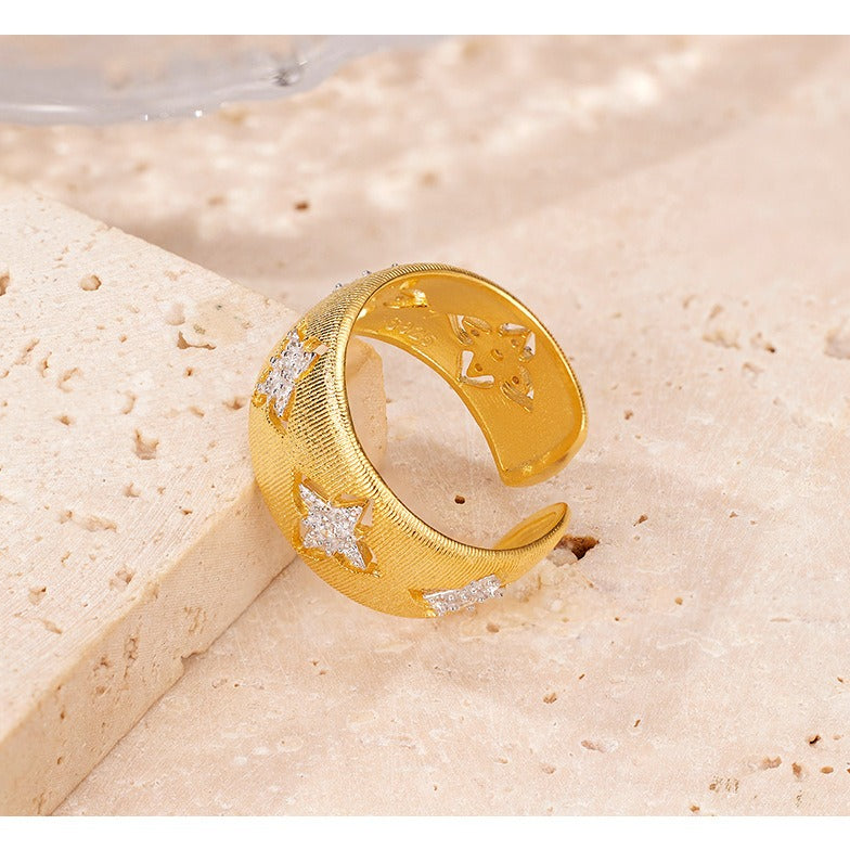 Dapaza Classic Brushed Craft 925 Silver Ring