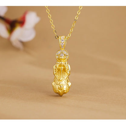 S925 Sterling Silver Pixiu Chinese Design Necklace