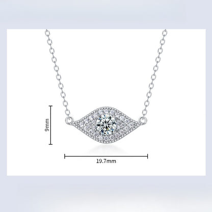 Round Lab-Grown Diamond Halo Pendant Necklace - S925 Sterling Silver