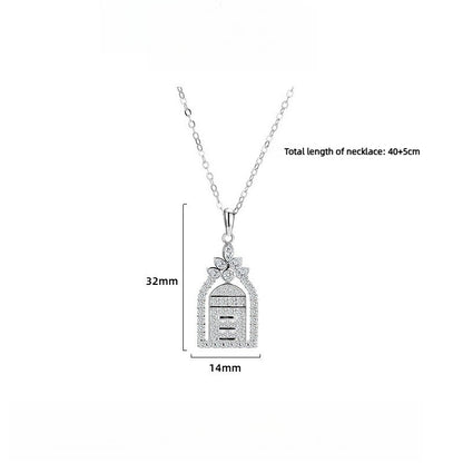 925 Sterling Silver Necklace - Women's Unique Design, Subtly Luxurious, High-end "window of Happiness" Clavicle Chain