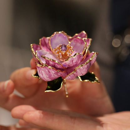 Imperial Style Peony Brooch