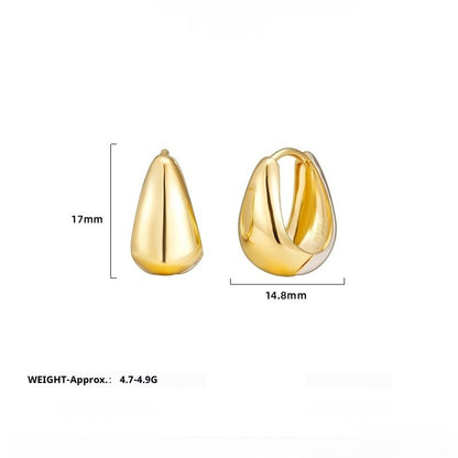 925 Sterling Silver Water Drop Earrings Personalized Simple Design Silver Jewelry