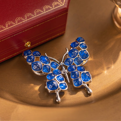 Resin Gem Butterfly Brooch