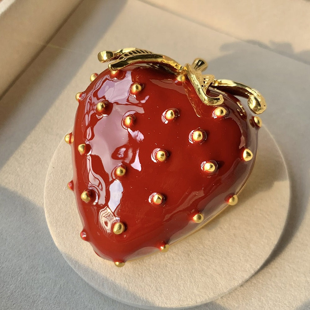 Vintage Strawberry Brooch