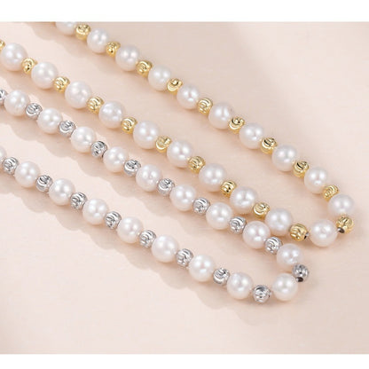 New S925 Sterling Silver Baroque Pearl Necklace