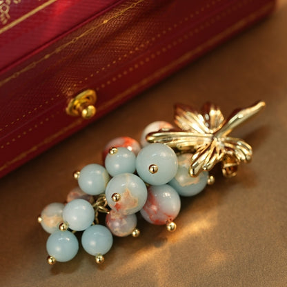 Tianhe Stone Grape Brooch Coat Anti-light Corsage Accessories