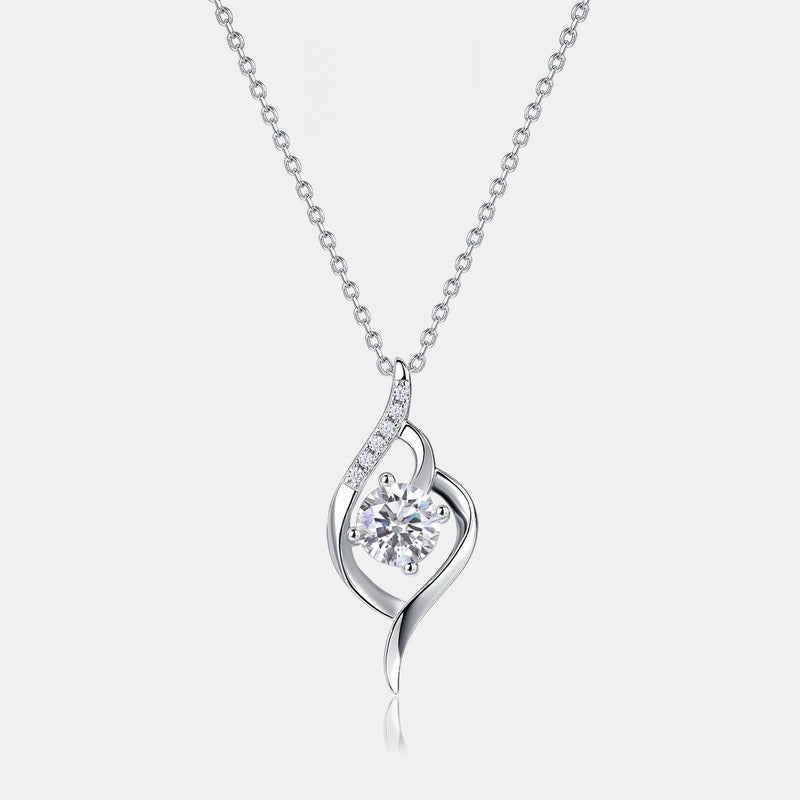 Cupid's Arrow Lab-Grown Diamond Hollow Pendant Necklace - S925 Sterling Silver