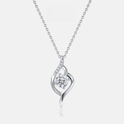 Cupid's Arrow Lab-Grown Diamond Hollow Pendant Necklace - S925 Sterling Silver