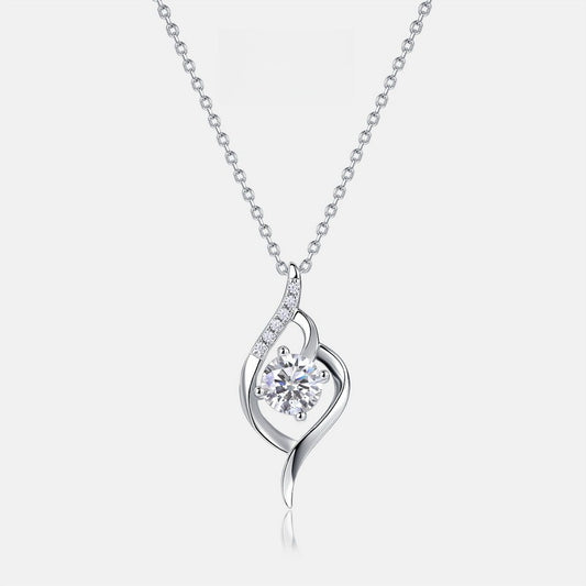 Cupid's arrow 1ct lab grown diamond necklace for women s925 silver real diamond cut out clavicle chain
