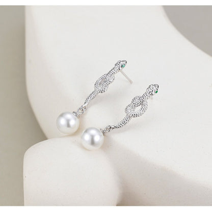 Spirit Snake Earrings Women's S925 Sterling Silver Niche Design Zodiac Has Snake Natal Year Earrings