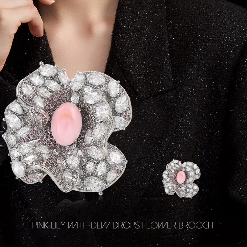 Dapaza Camellia Diamond Brooch