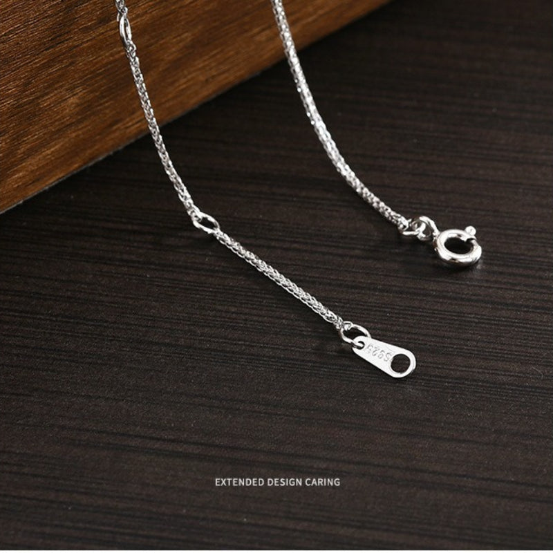 Dapaza S925 Silver Natural Aquamarine Necklace