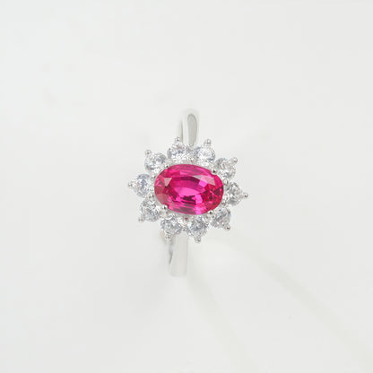 Premium Art Deco Geometry: Lab-Grown Emerald & Ruby Earring & Ring Set | 925 Silver