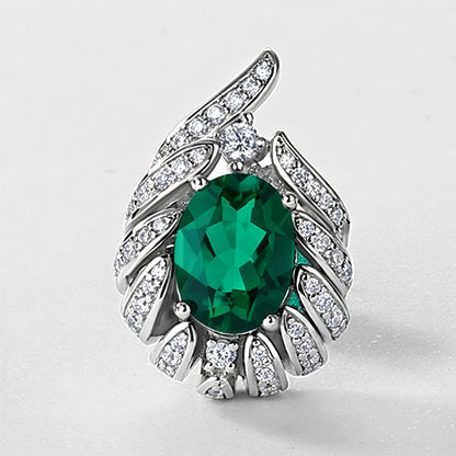 Premium Celestial Sparkle: Luxurious Lab-Grown Emerald Cluster Earrings | 925 Silver