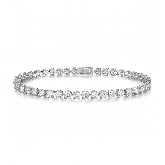4.45ctw Round Brilliant Cut Lab Grown Diamond Tennis Bracelet in Solid PT950 Platinum
