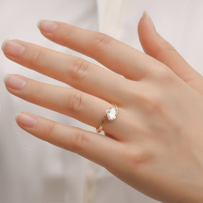 1ctw Round Brilliant Cut Lab Grown Diamond Eternity Solitaire Ring in Solid PT950 Platinum