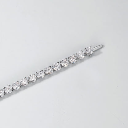4.45ctw Round Brilliant Cut Lab Grown Diamond Tennis Bracelet in Solid PT950 Platinum