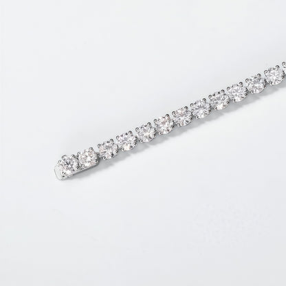 4.45ctw Round Brilliant Cut Lab Grown Diamond Tennis Bracelet in Solid PT950 Platinum