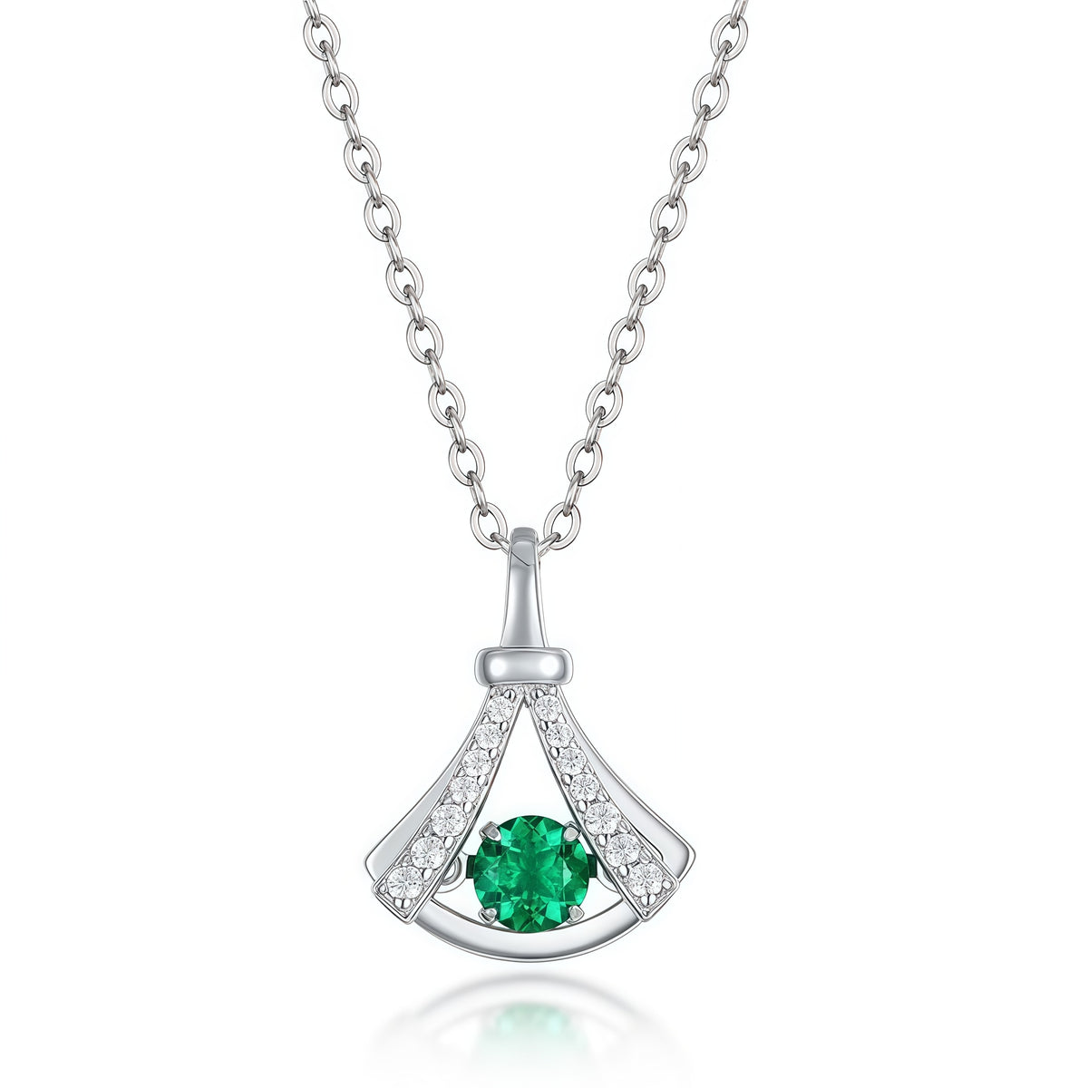 Premium Dapaza Gown-Inspired Lab-Grown Emerald Collarbone Necklace | 925 Sterling Silver