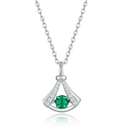 Premium Dapaza Gown-Inspired Lab-Grown Emerald Collarbone Necklace | 925 Sterling Silver
