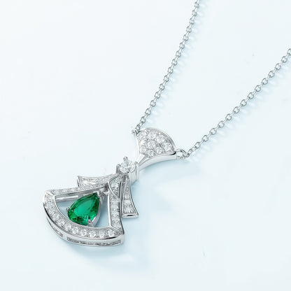 Premium Dapaza Gown-Inspired Lab-Grown Emerald Collarbone Necklace | 925 Sterling Silver