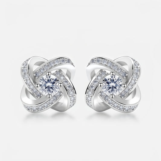 0.8ct Lab Grown Diamond Stud Earrings D Color VVS1 S925 Silver | Dapaza