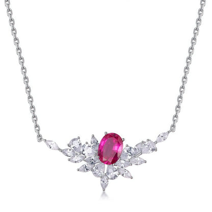 Premium Ethereal Plume: Shimmering Lab-Grown Emerald Feather Necklace | 925 Silver