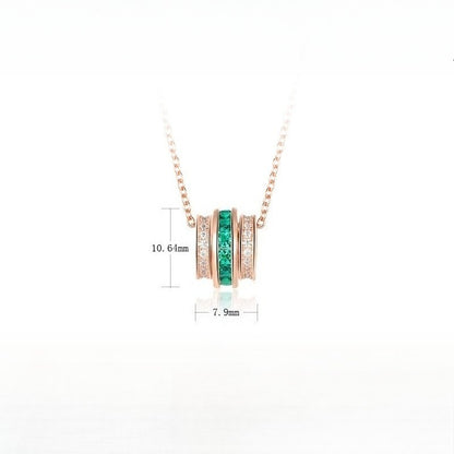 Geometric Pear-Cut Lab-Grown Emerald Pendant Necklace - Dapaza