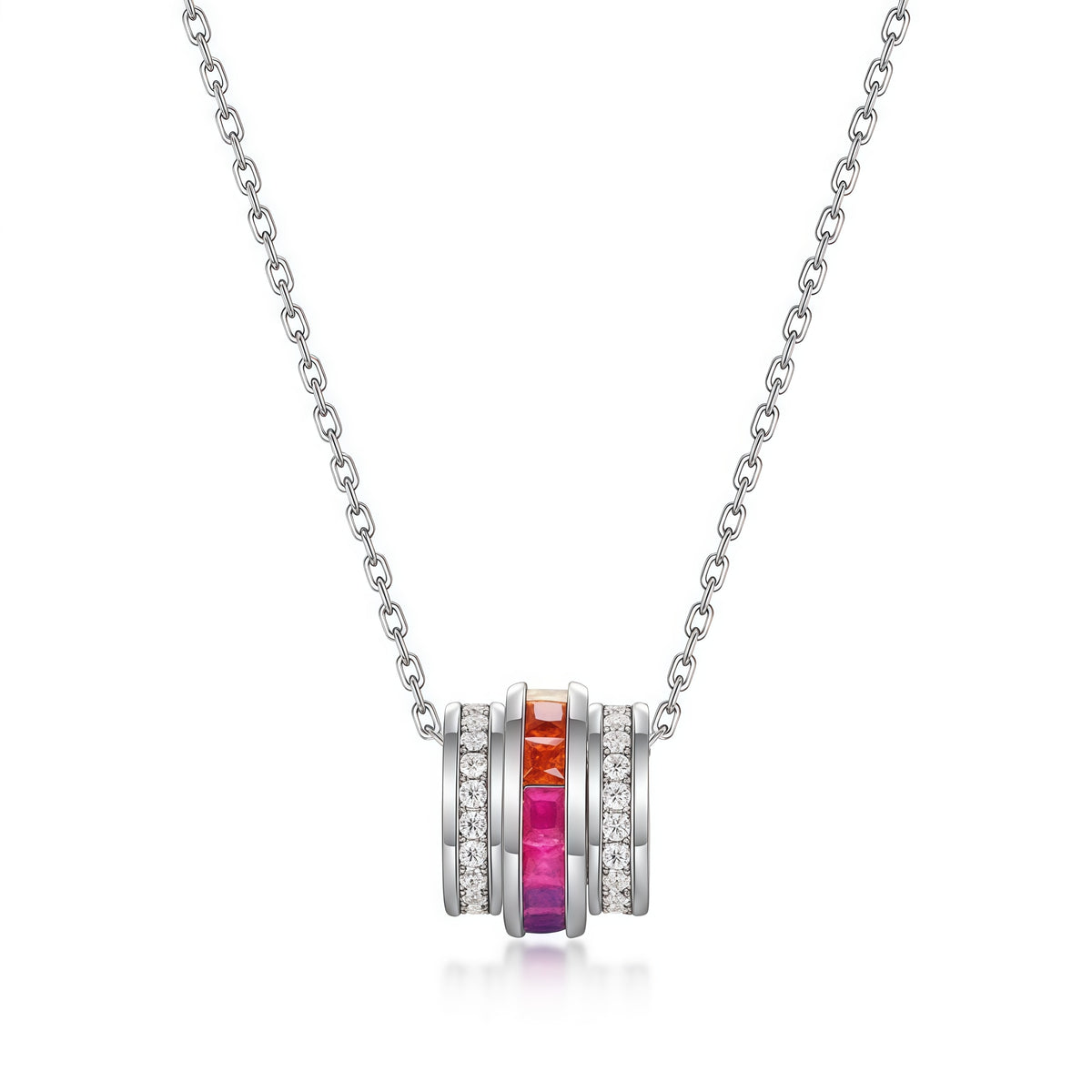 Geometric Pear-Cut Lab-Grown Emerald Pendant Necklace - Dapaza